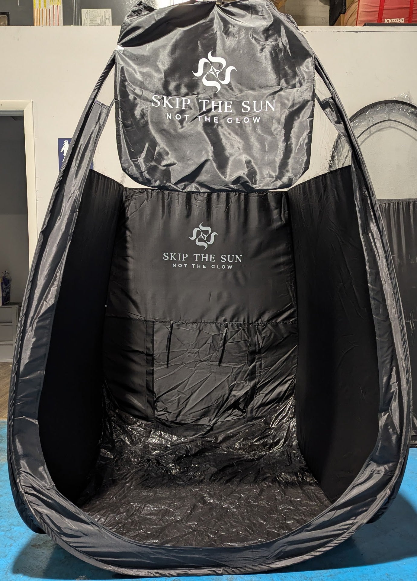 Pop Up Tan Tent Custom Logo